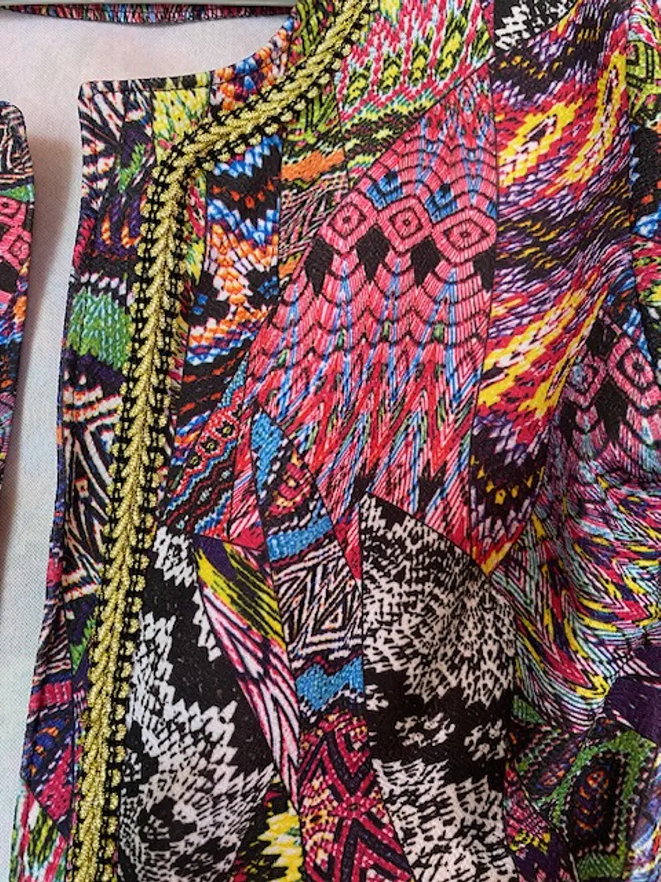 Chaqueta Blazer Étnica Multicolor – Estilo, Contraste y Brillo - Talla S/M 7