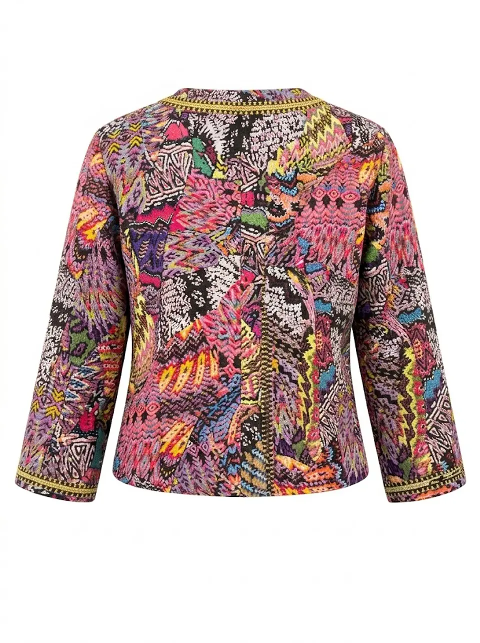 Chaqueta Blazer Étnica Multicolor – Estilo, Contraste y Brillo - Talla S/M 2