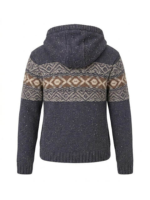 Polerón de Lana Colloky con Cierre y Gorro – Talla 12, pero se ajusta más a 6/8