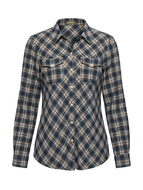 Blusa Esprit de Viscosa a Cuadros –  talla S/M