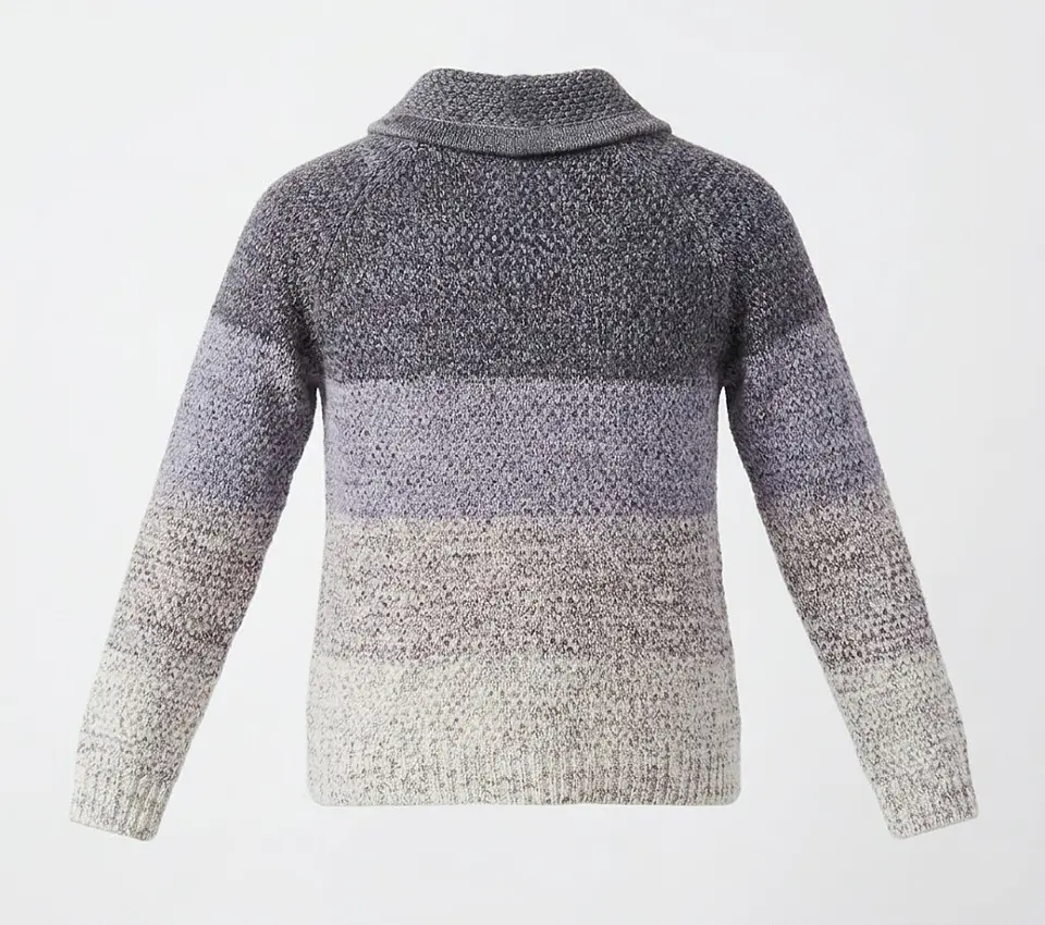 Sweater Colloky Tejido a Rayas Degradé – Estilo Confortable e Invernal - Talla 8 2