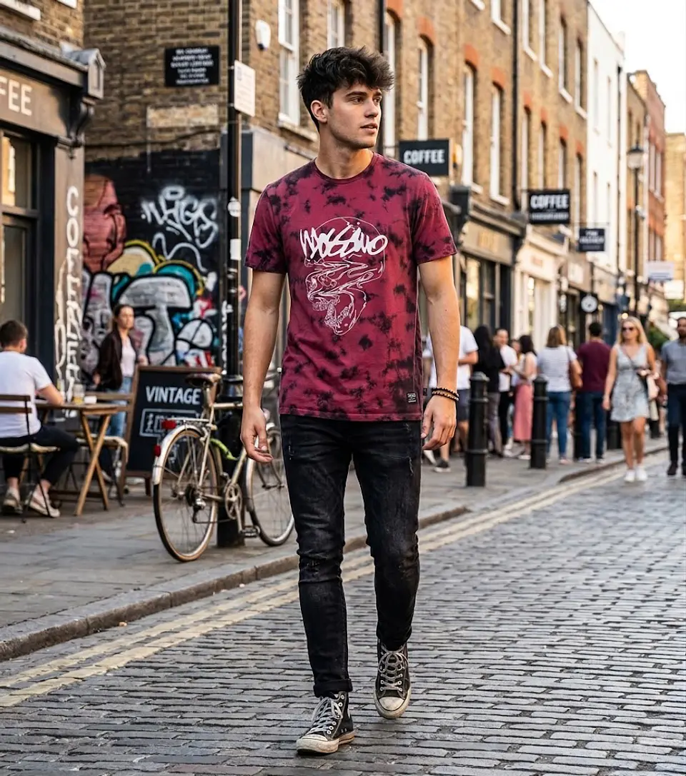 Polera Tie-Dye Mossimo Manga Corta - Talla L 3