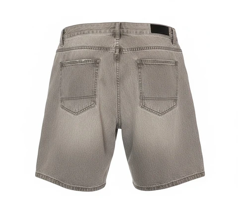 Short Mezclilla Hombre Bearcliff Bermuda Jeans con Destrozos Gris Talla 44 (USA 32)