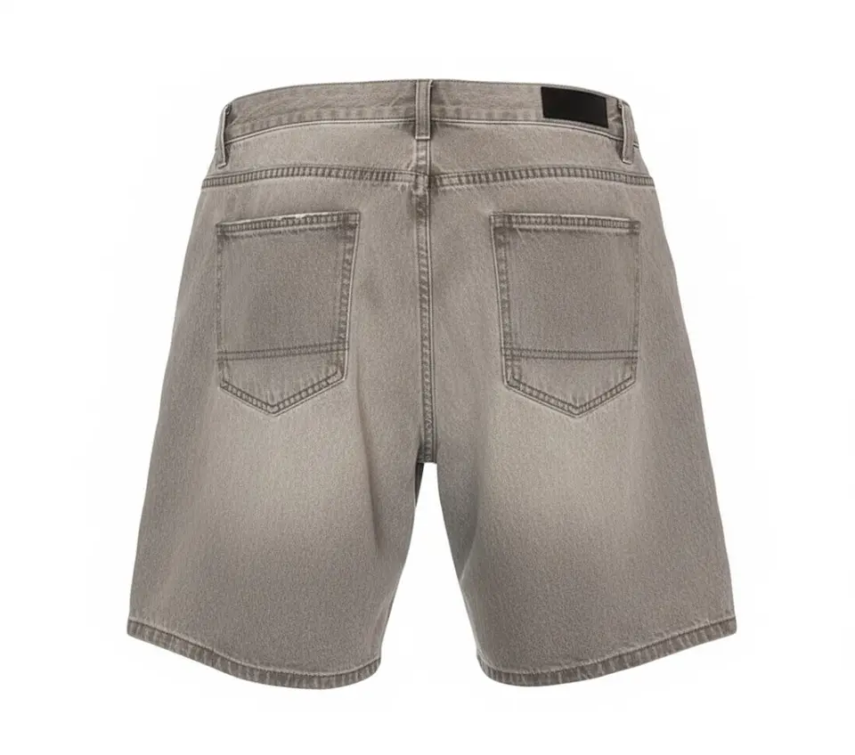 Short Mezclilla Hombre Bearcliff Bermuda Jeans con Destrozos Gris Talla 44 (USA 32) 2