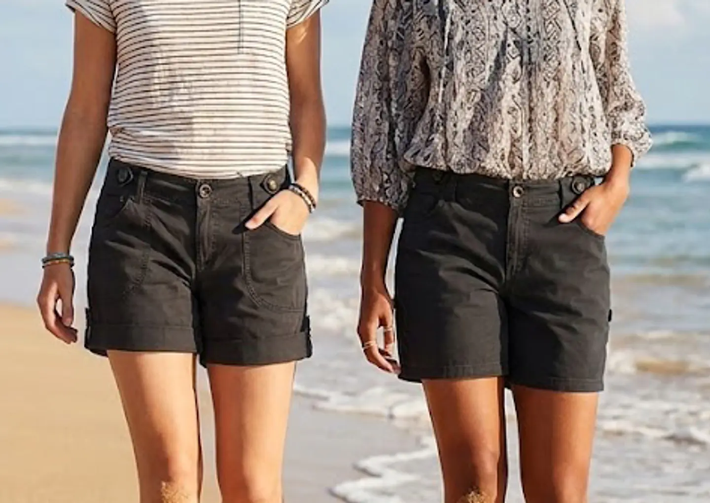 Short de Algodón Mujer H&M Corto Casual Negro Talla 36 6