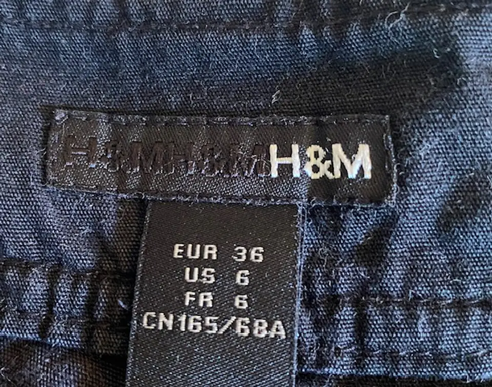 Short de Algodón Mujer H&M Corto Casual Negro Talla 36 8
