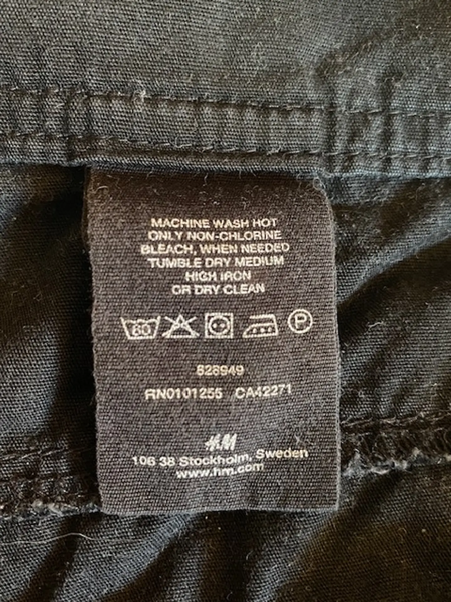 Short de Algodón Mujer H&M Corto Casual Negro Talla 36 11