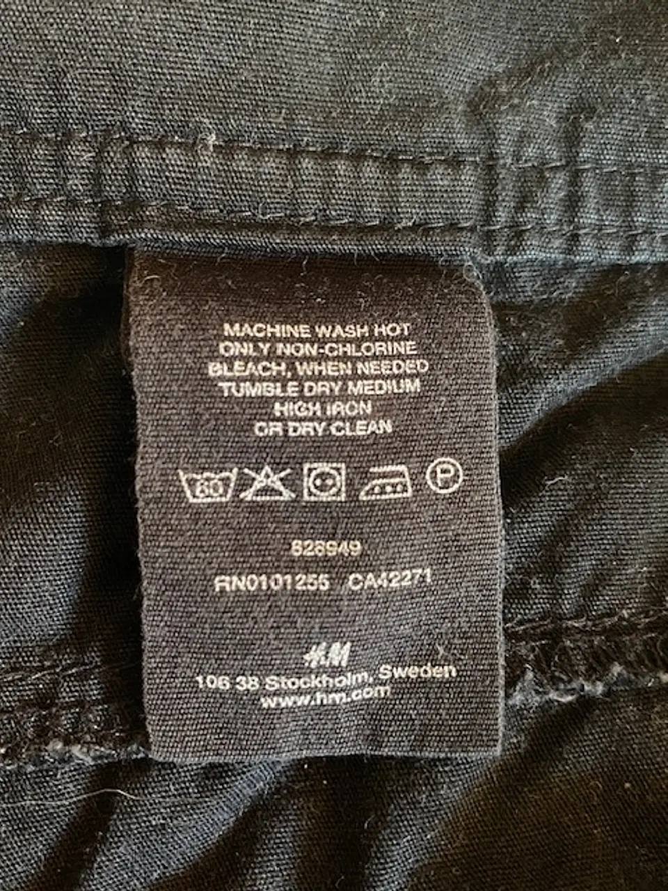 Short de Algodón Mujer H&M Corto Casual Negro Talla 36 11