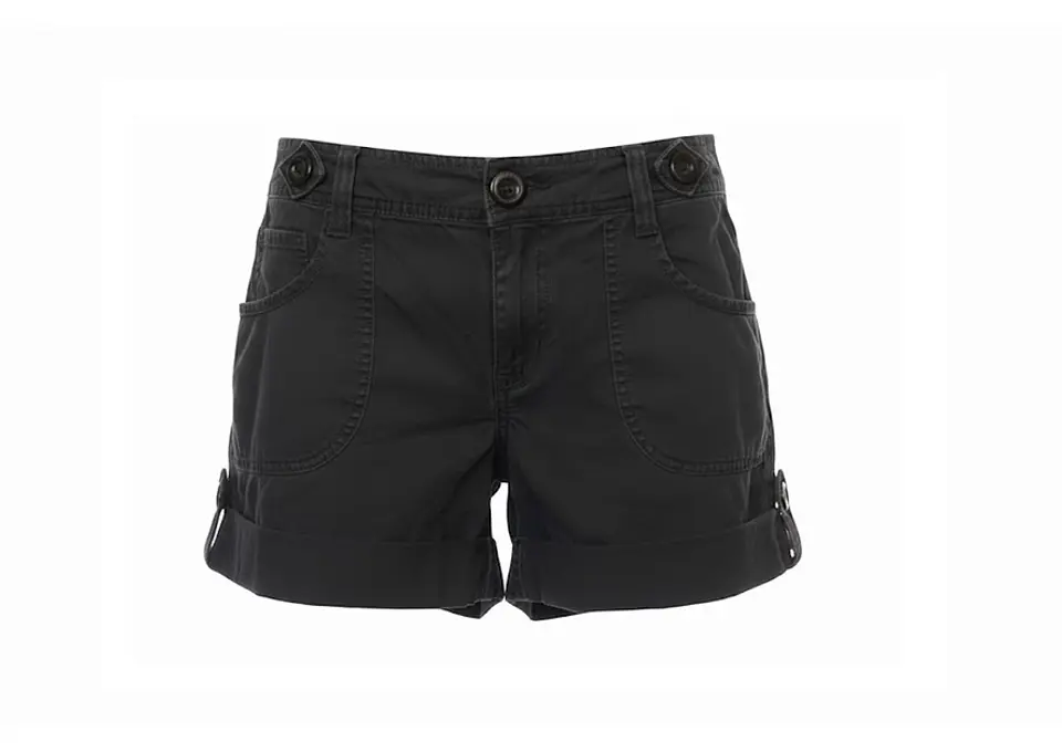 Short de Algodón Mujer H&M Corto Casual Negro Talla 36 1