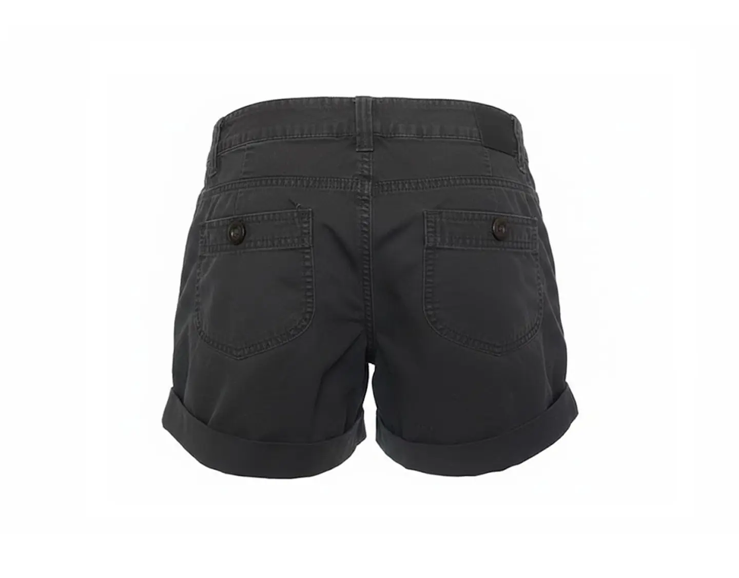 Short de Algodón Mujer H&M Corto Casual Negro Talla 36 2