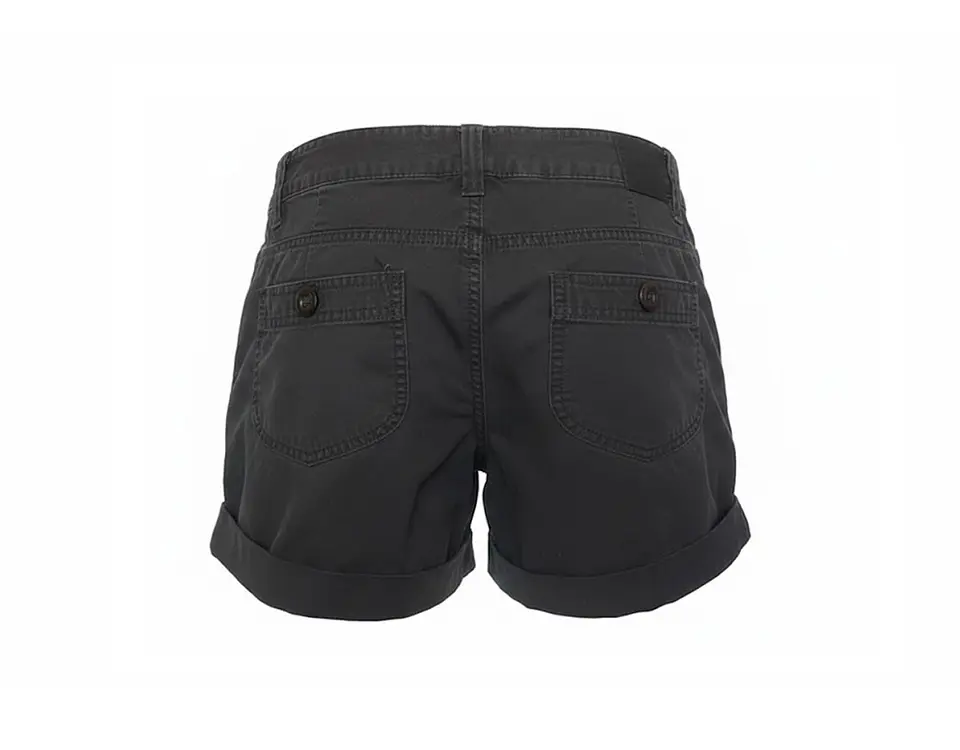Short de Algodón Mujer H&M Corto Casual Negro Talla 36 2