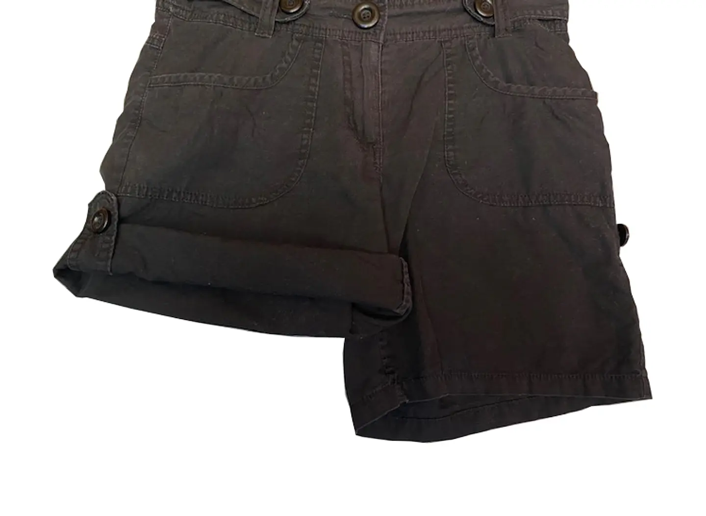 Short de Algodón Mujer H&M Corto Casual Negro Talla 36 9