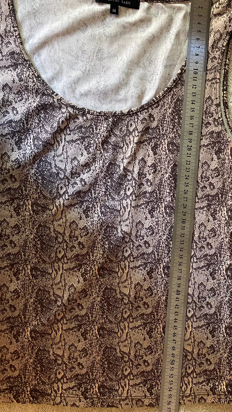 Polera Piel Serpiente Mujer Basement Basic Sin Mangas Café Talla M 7