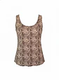 Polera Piel Serpiente Mujer Basement Basic Sin Mangas Café Talla M - Miniatura 1