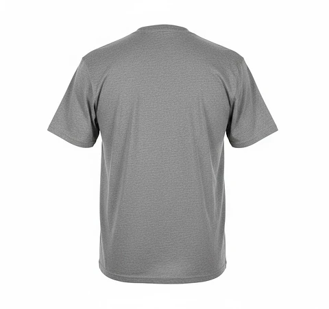 Polera Hombre American Eagle Gris Jaspeada con Estampado Talla XL