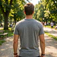 Polera Hombre American Eagle Gris Jaspeada con Estampado Talla XL - Miniatura 5