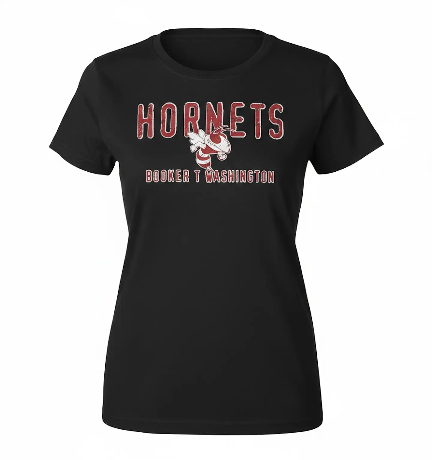 Polera Mujer Tultex Negra Hornets Booker T Washington Talla M 1