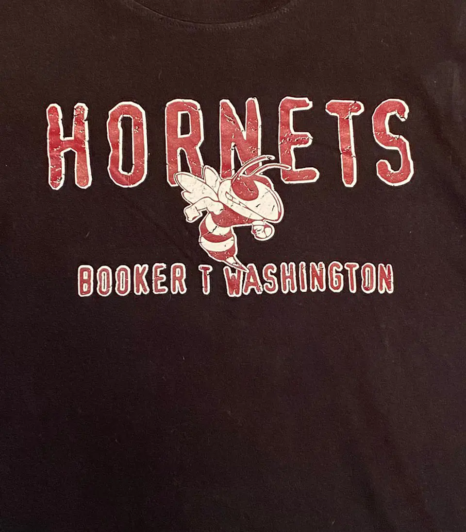 Polera Mujer Tultex Negra Hornets Booker T Washington Talla M 8