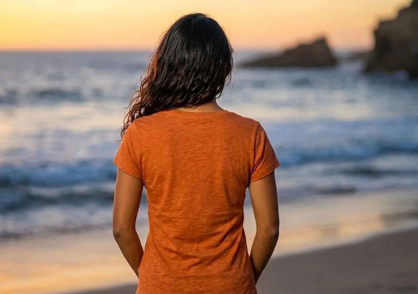 Polera Mujer Alpinextrem Terracota Estampado Ballena Talla S 4