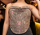 Corset Fiesta Mujer Brocado Floral Strapless Talla XS - Miniatura 4