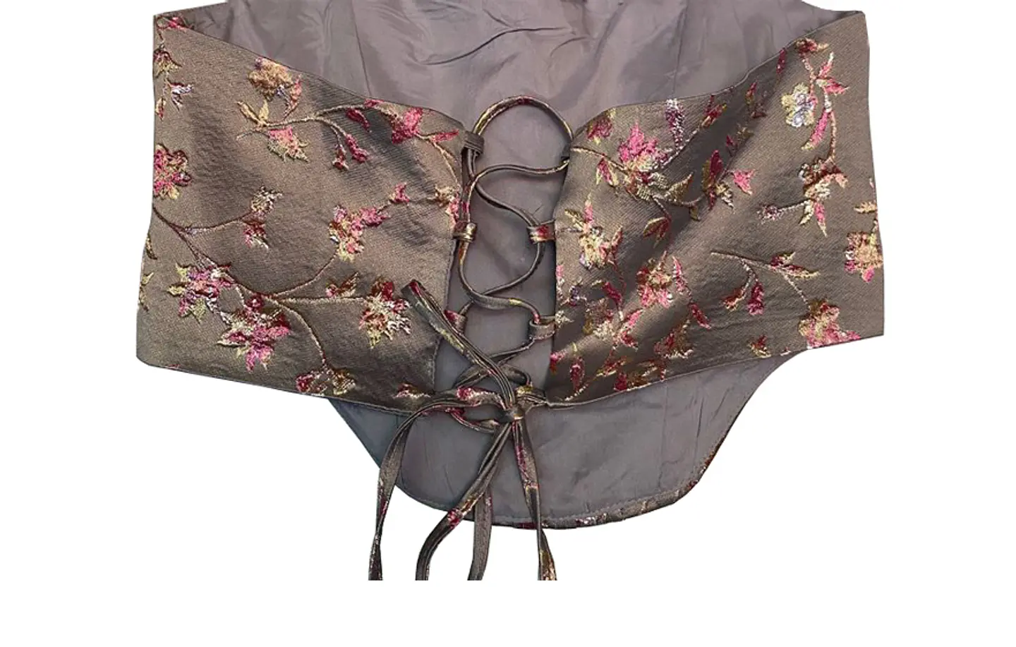 Corset Fiesta Mujer Brocado Floral Strapless Talla XS 2