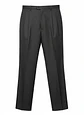 Pantalón de Vestir Hombre Gris Oscuro de Calce Clásico con Pliegues Talla XXL - Miniatura 1