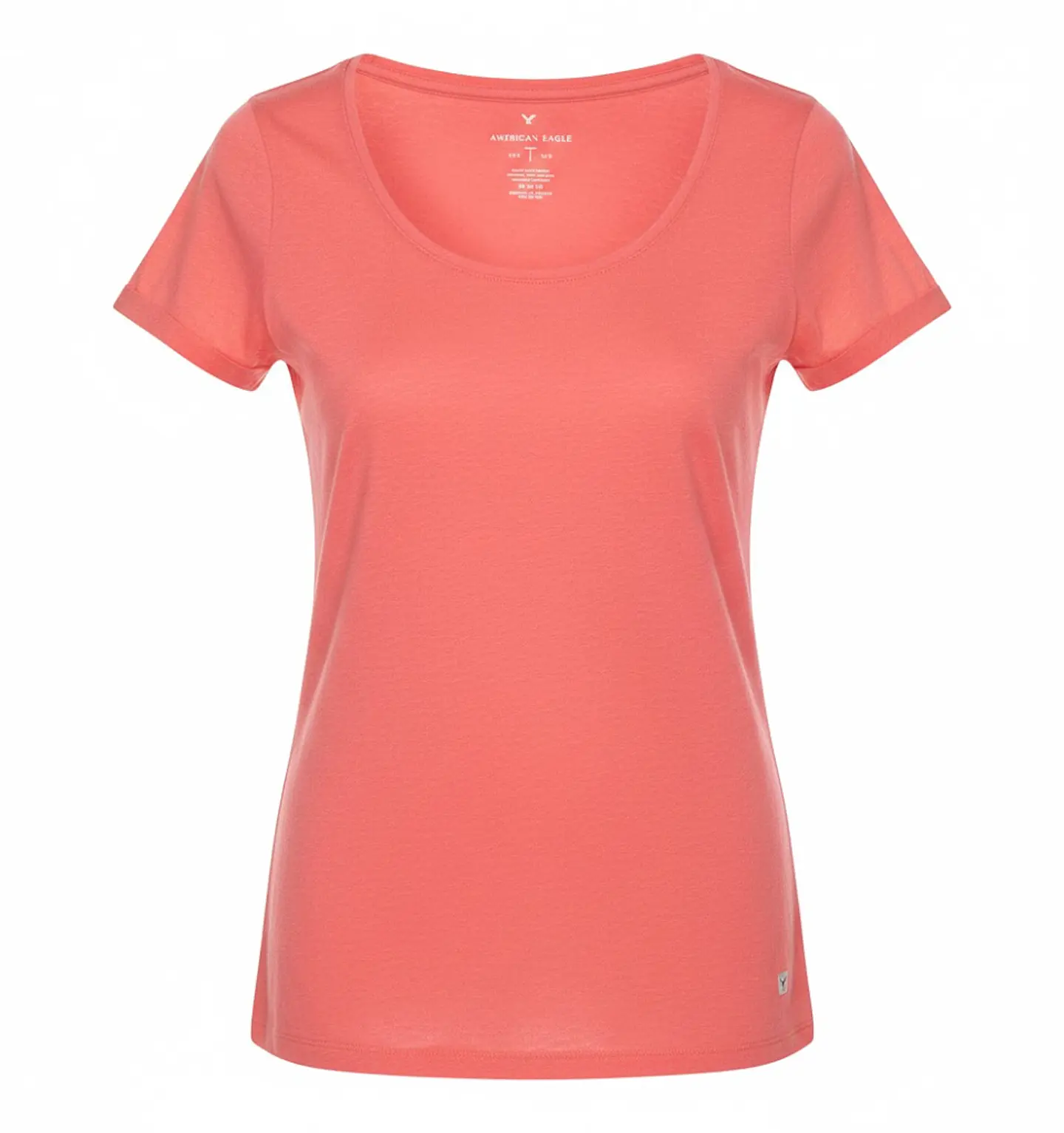 Polera Mujer American Eagle Coral Básica Talla M 1
