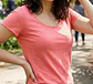 Polera Mujer American Eagle Coral Básica Talla M - Miniatura 4