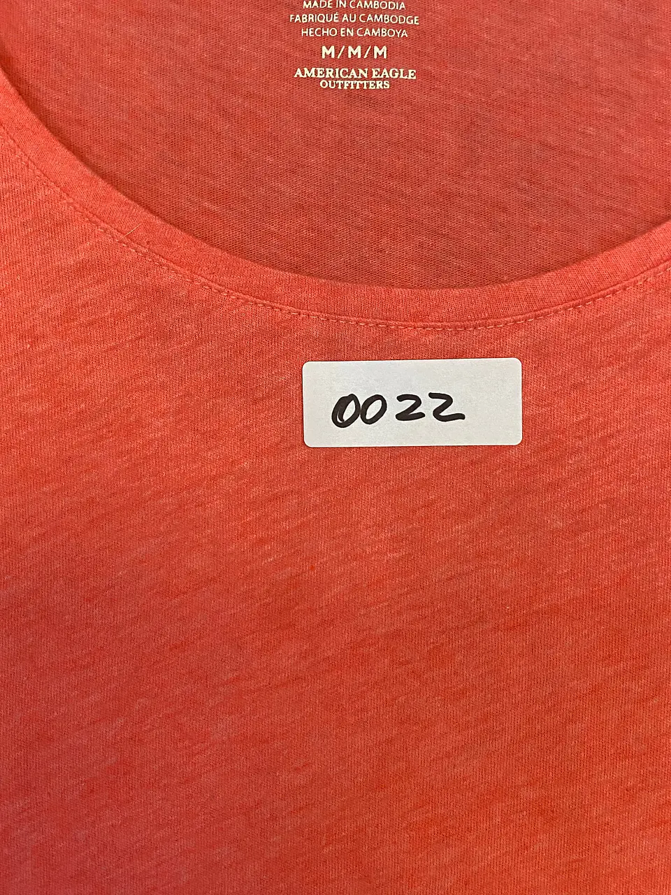 Polera Mujer American Eagle Coral Básica Talla M 13
