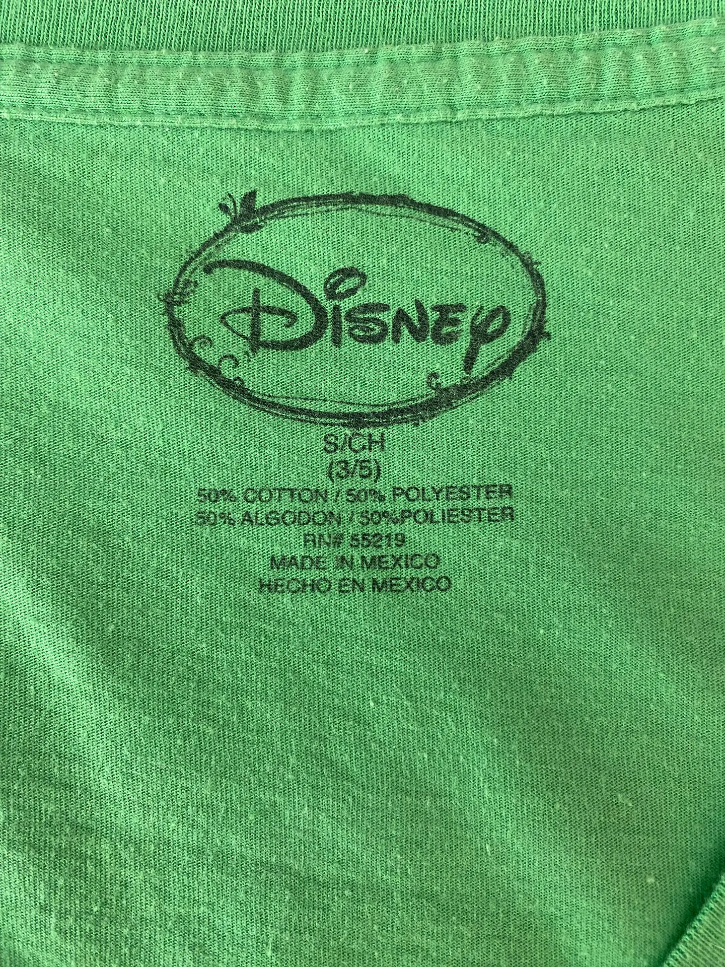 Polera Disney Mujer Campanita Tinkerbell Verde Cuello V Talla S 6