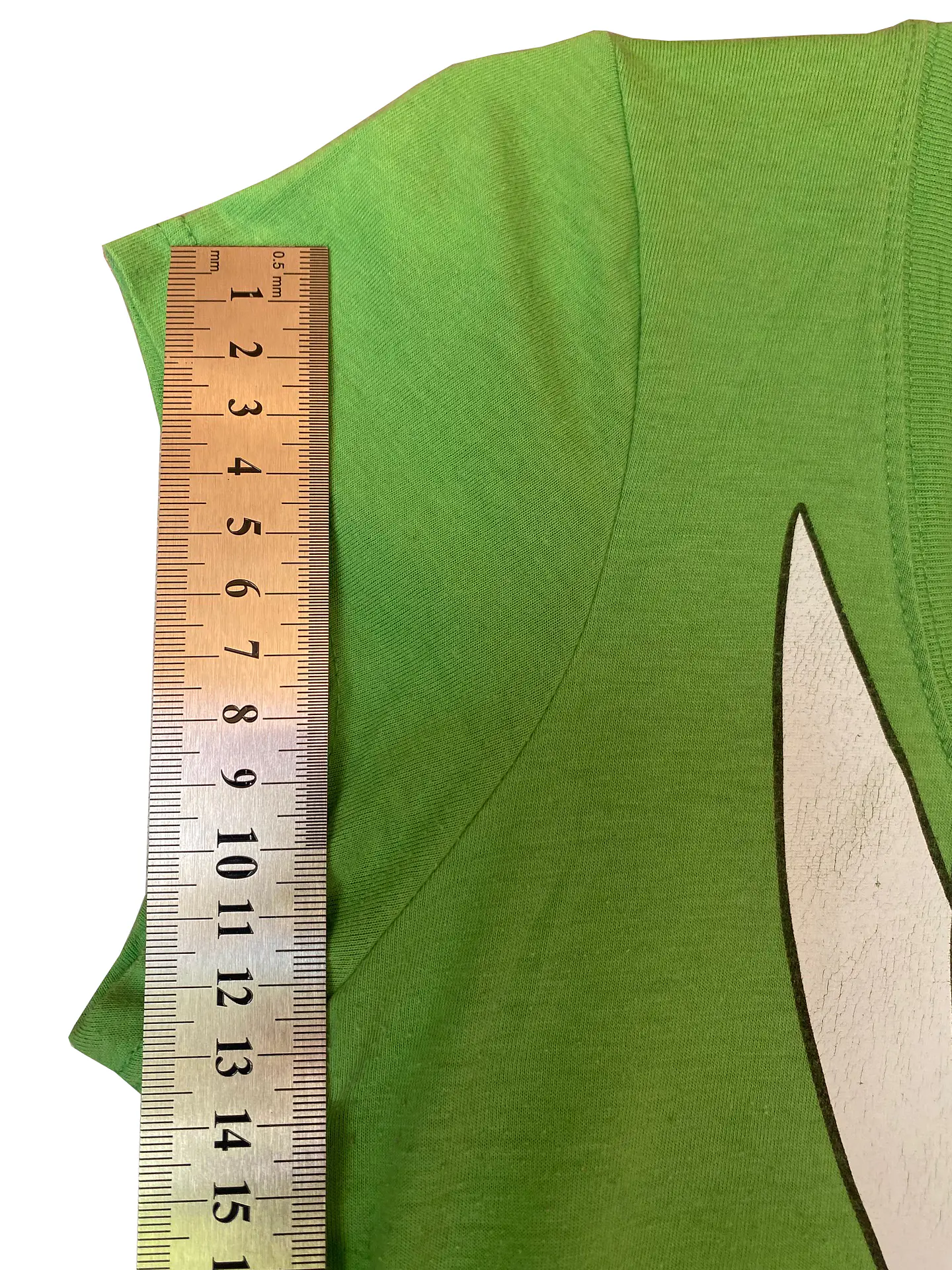 Polera Disney Mujer Campanita Tinkerbell Verde Cuello V Talla S 9