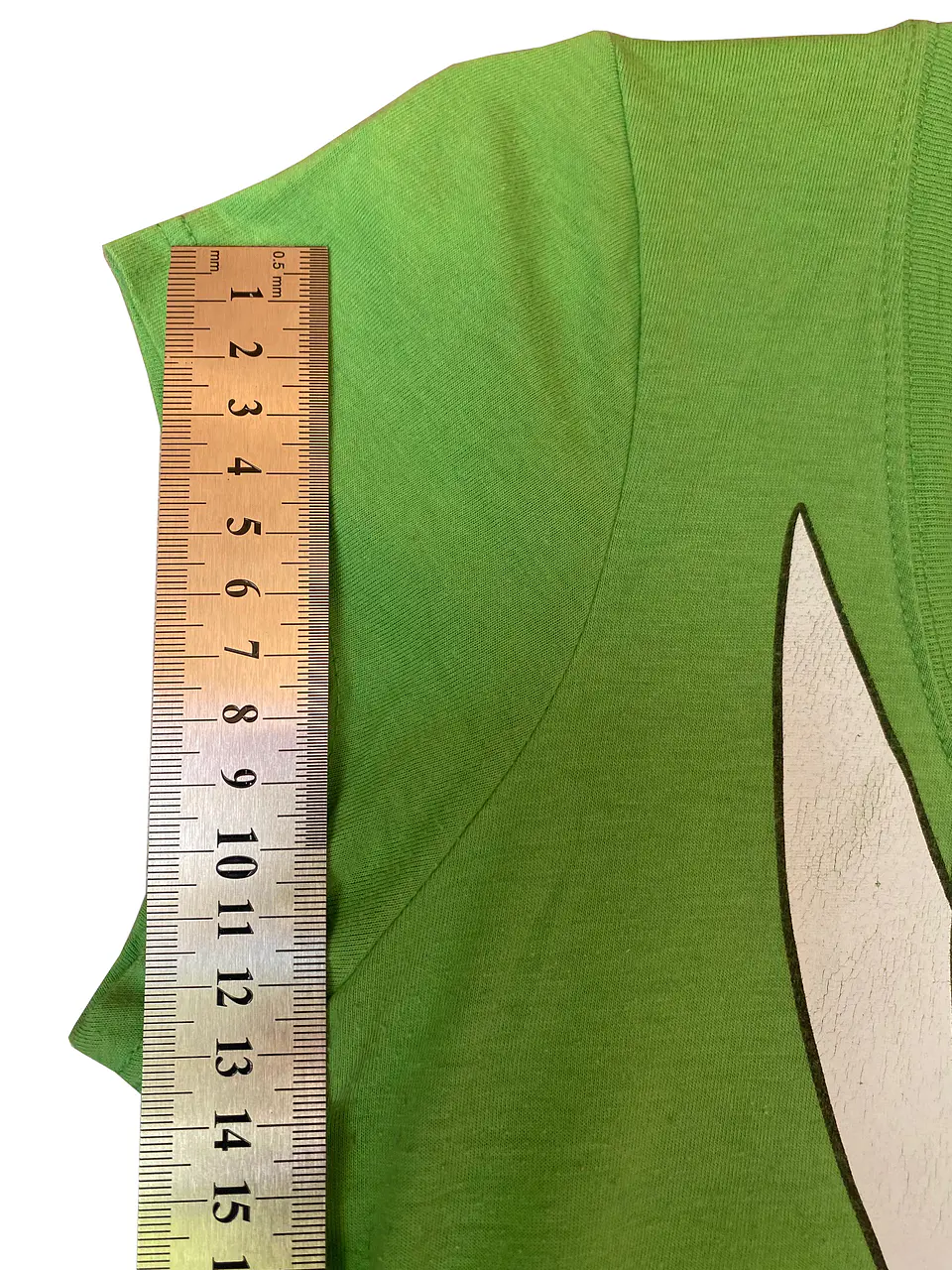 Polera Disney Mujer Campanita Tinkerbell Verde Cuello V Talla S 9