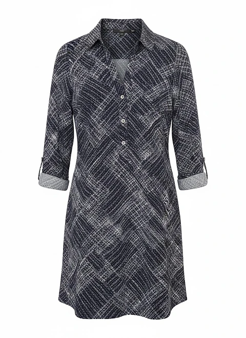 Vestido Corto Mujer The Limited Tipo Camisero Azul Ejecutivo Talla XS
