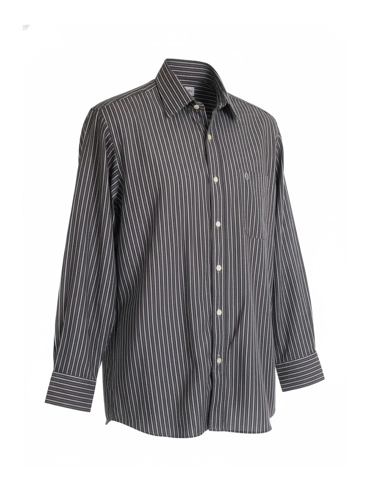Camisa Hombre Guy Laroche Regular Fit Rayas Negro y Blanco Talla L 1