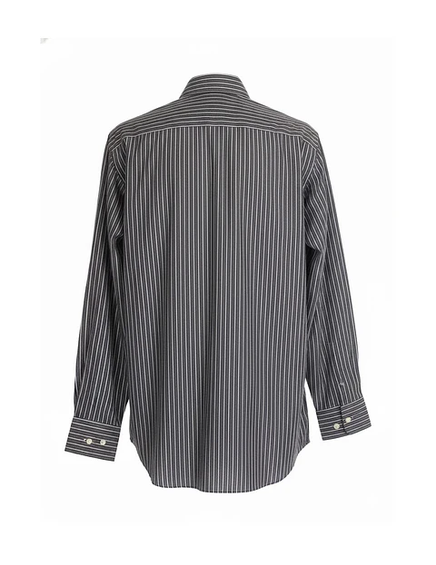Camisa Hombre Guy Laroche Regular Fit Rayas Negro y Blanco Talla L