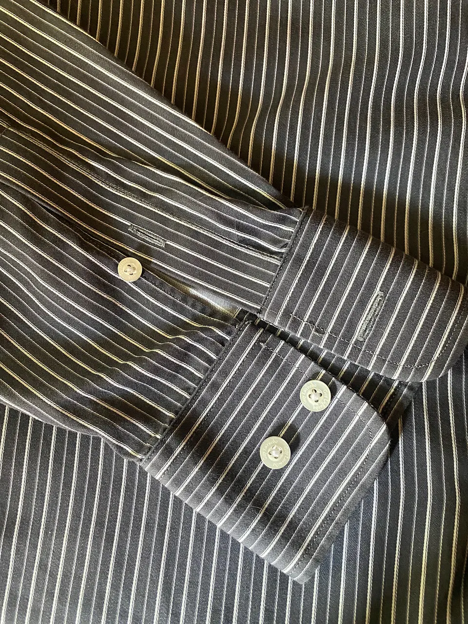 Camisa Hombre Guy Laroche Regular Fit Rayas Negro y Blanco Talla L 11