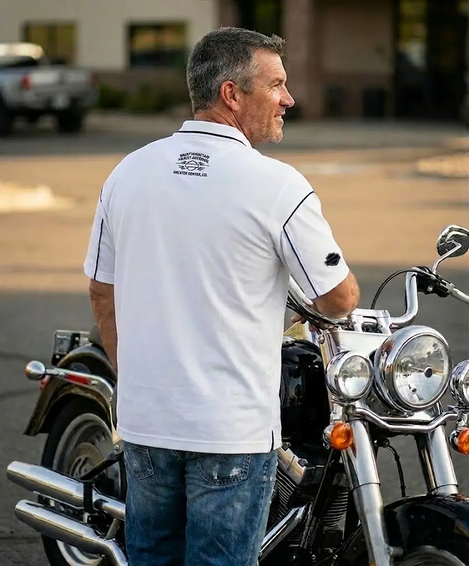 Polera Polo Hombre Harley-Davidson Blanco Urbano Talla XL 5