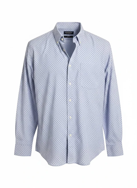 Camisa Casual Hombre Banana Republic Soft Wash Estampada Talla L