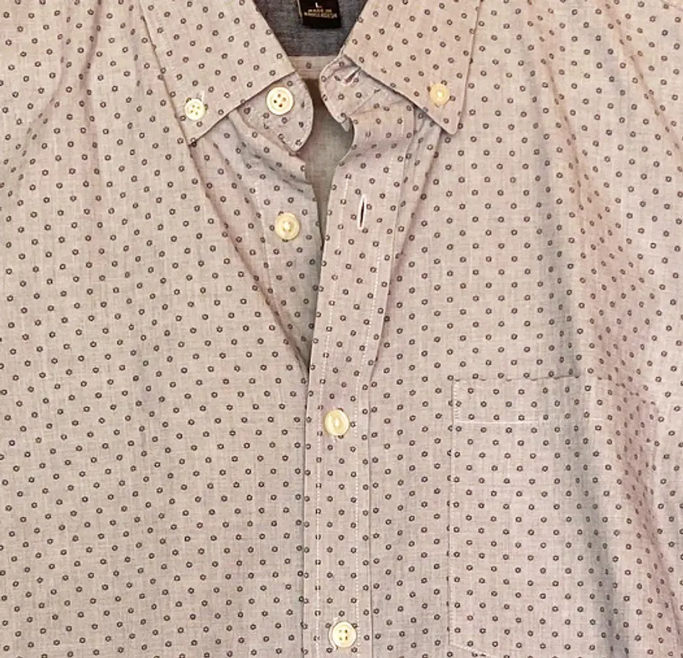 Camisa Casual Hombre Banana Republic Soft Wash Estampada Talla L 7