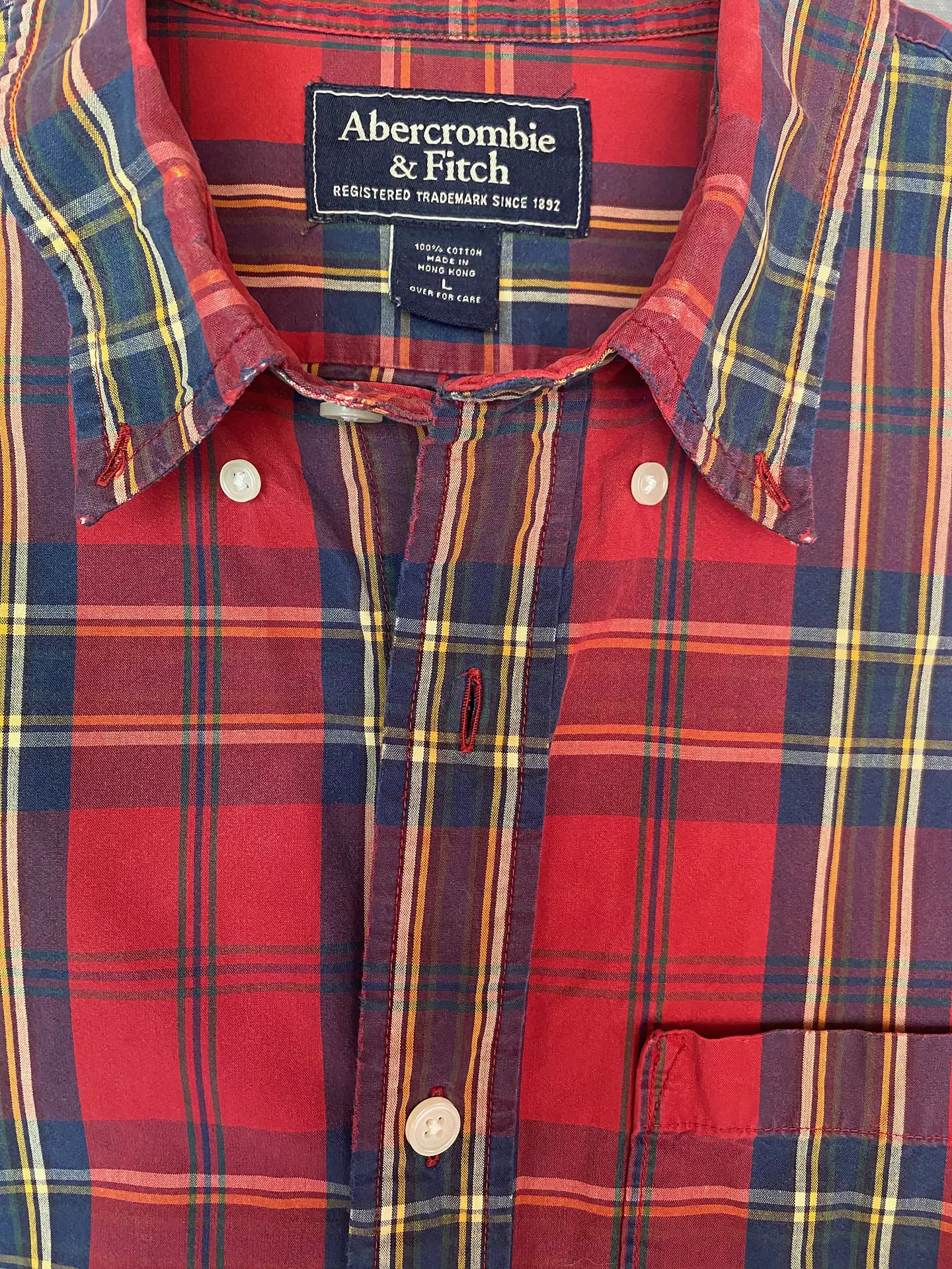 Camisa Casual Hombre Abercrombie & Fitch Muscle Fit Talla L 6