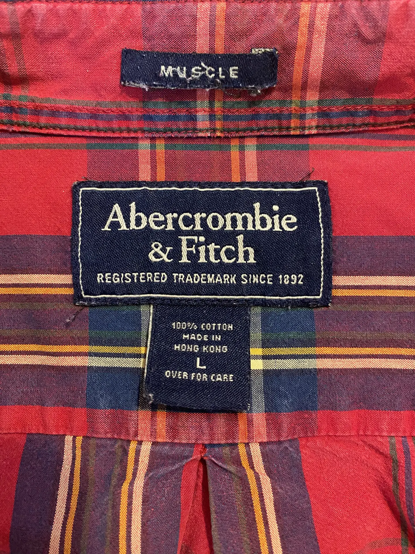 Camisa Casual Hombre Abercrombie & Fitch Muscle Fit Talla L 7
