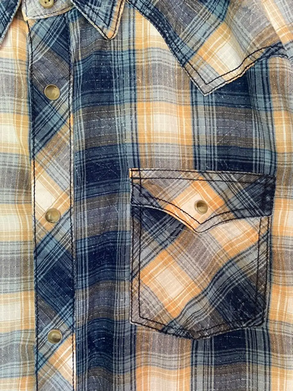 Camisa Vaquera Hombre Wrangler Retro Premium Cuadros Talla XXL 8