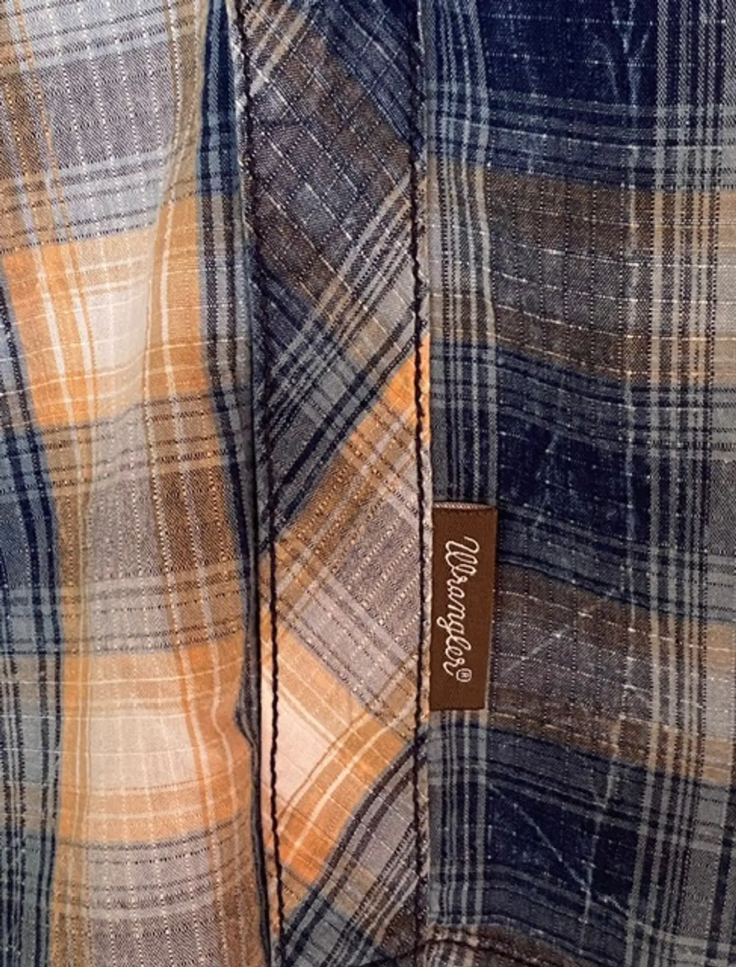 Camisa Vaquera Hombre Wrangler Retro Premium Cuadros Talla XXL 9