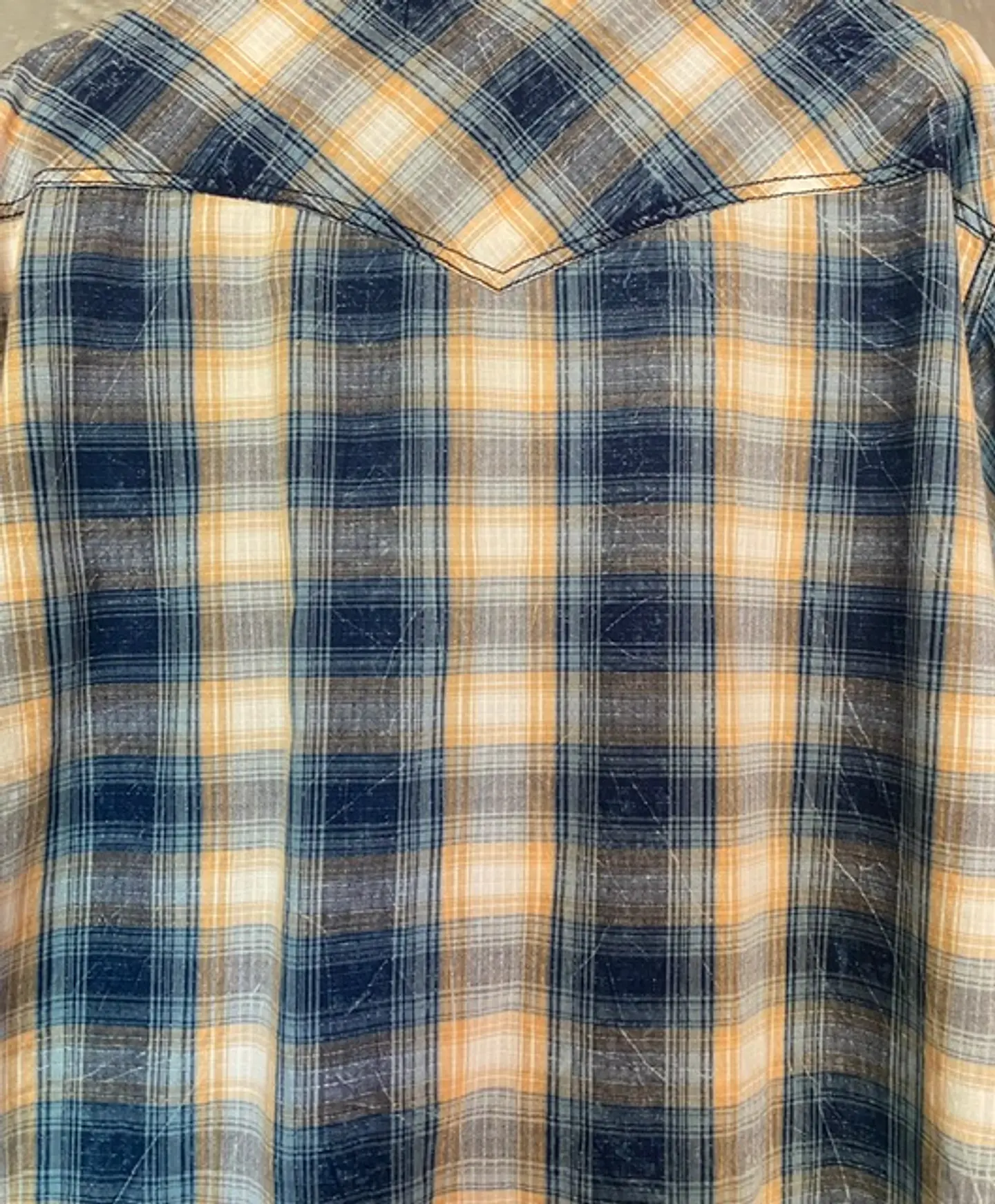 Camisa Vaquera Hombre Wrangler Retro Premium Cuadros Talla XXL 11