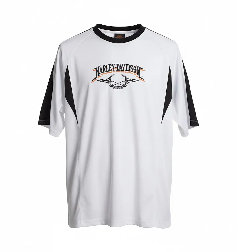 Polera Hombre Harley-Davidson Original Bordada Blanca Talla XL 1