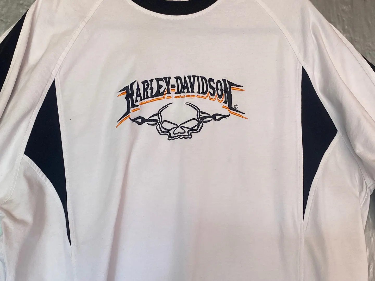 Polera Hombre Harley-Davidson Original Bordada Blanca Talla XL 7