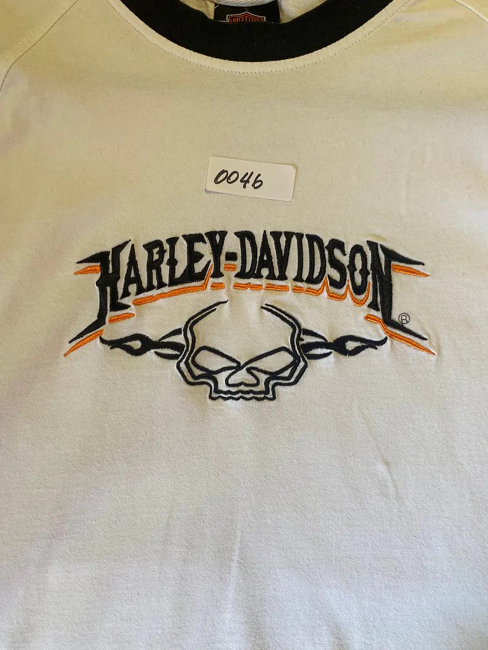 Polera Hombre Harley-Davidson Original Bordada Blanca Talla XL 10