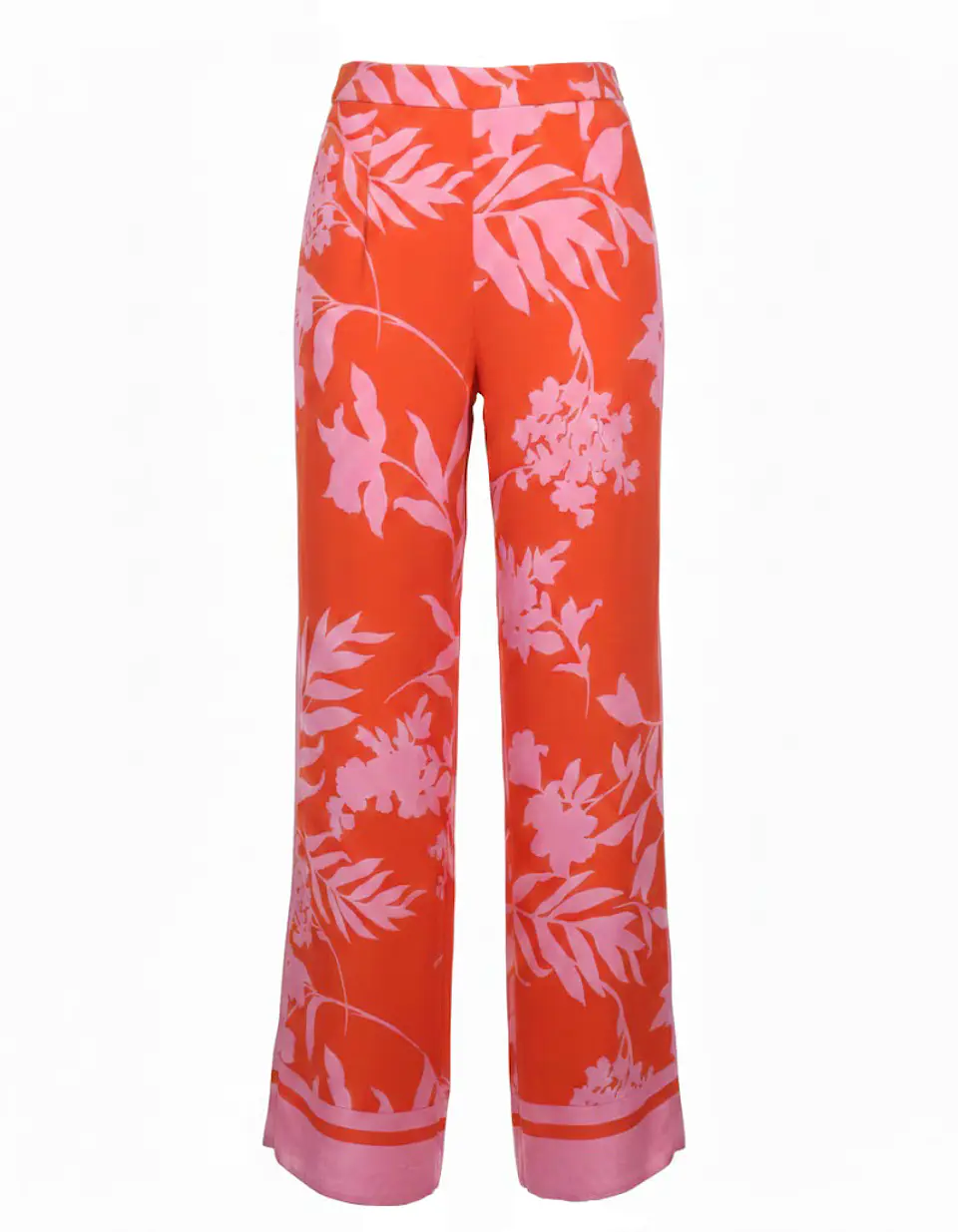 Pantalón Palazzo Mujer Sienna Sky Floreado Fucsia Y Rojo Talla S 1