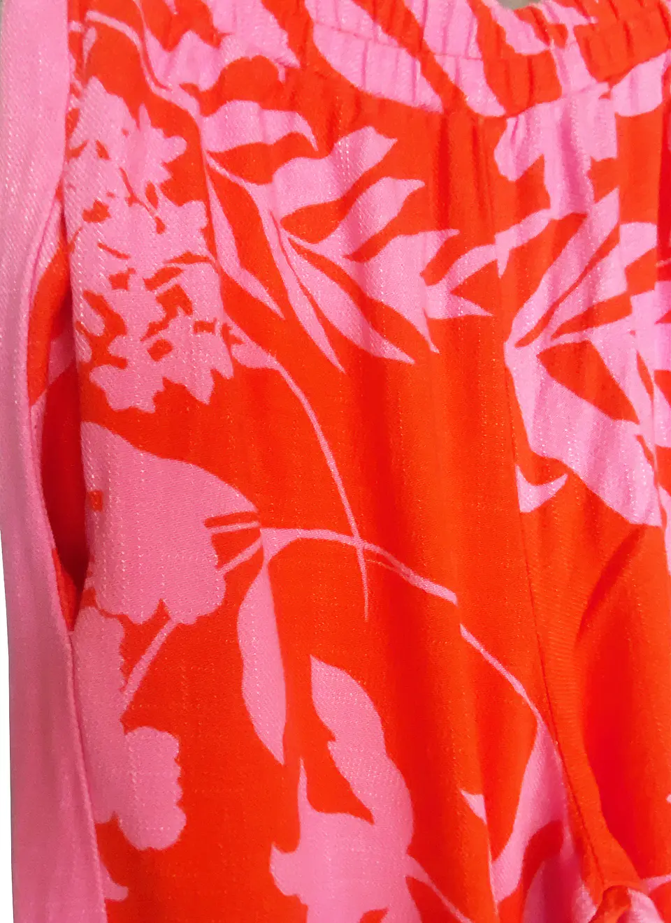 Pantalón Palazzo Mujer Sienna Sky Floreado Fucsia Y Rojo Talla S 8