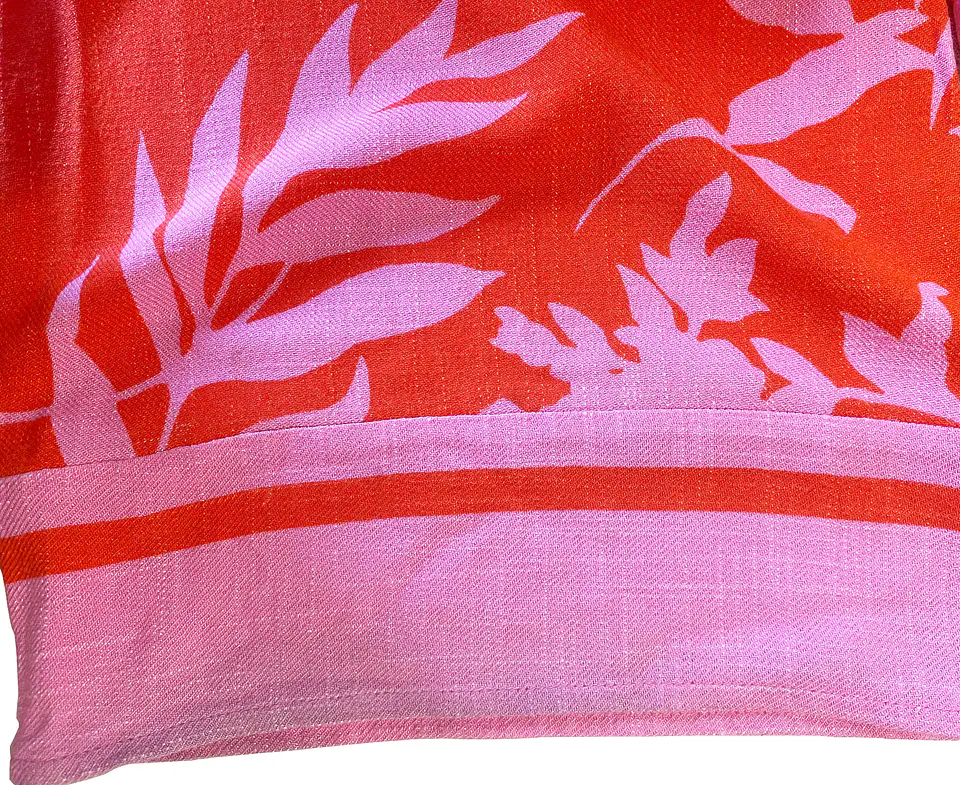 Pantalón Palazzo Mujer Sienna Sky Floreado Fucsia Y Rojo Talla S 11